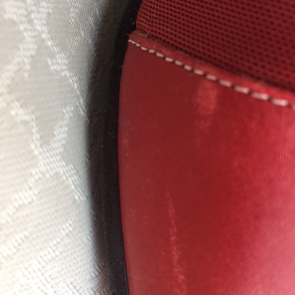 Etienne Aigner Red Leather Slides - Picture 8 of 8